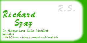 richard szaz business card
